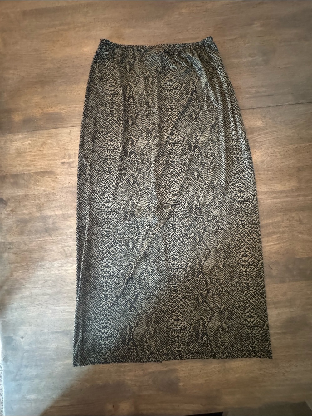 Vintage Fashion Bug slinky maxi skirt | snakeskin print |